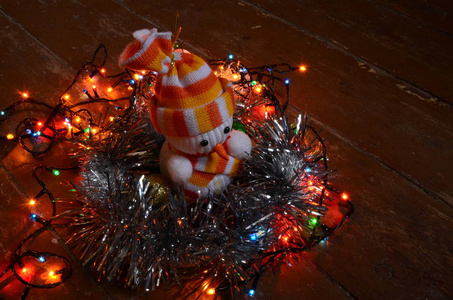 特写镜头 假日 雪人 十二月 乐趣 新的 装饰品 礼物 圣诞节