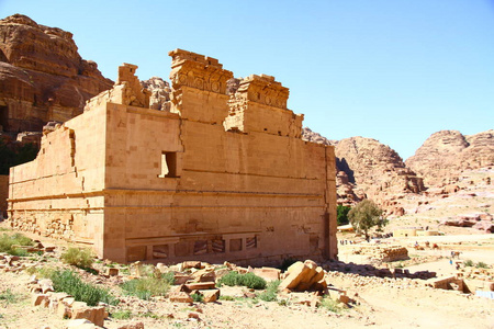 修道院 网站 佩特拉 旅行 岩石 冒险 城市 考古学 遗产