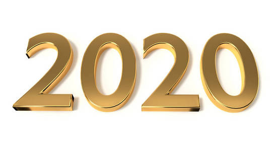 金色数字倒计时2020年新年黄金数字照片