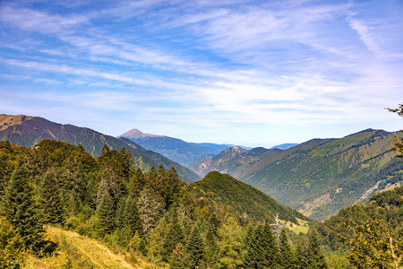 美丽的 岩石 比利牛斯山脉 自然 山谷 法国 范围 全景图