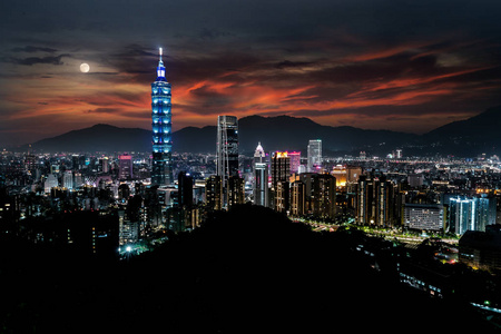 地标 黄昏 亚洲 日出 全景 风景 傍晚 美丽的 旅行 台湾