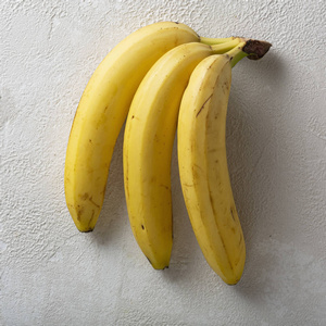 黄香蕉，有机水果，淡黄色，串，健康食品