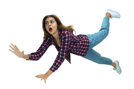 摔倒的女孩图片