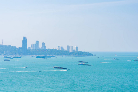 美丽的室外景观和海景与海景在P