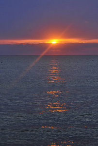 日出 傍晚 天空 海洋 夏天 地平线 美丽的 假期 风景