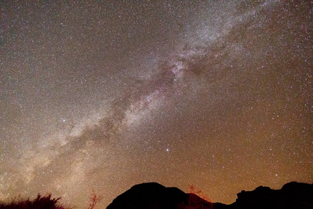 黑暗天空中的银河系恒星