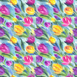 织物 纹理 插图 浪漫的 郁金香 春天 时尚 自然 花的