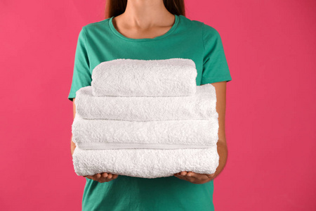 淋浴 女人 卫生 水疗中心 软的 洗澡 浴室 纺织品 照顾