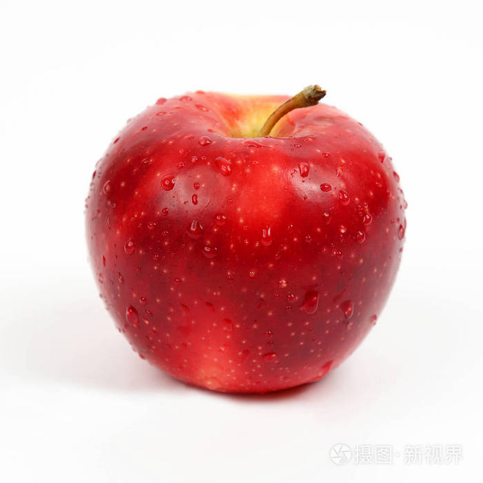 白底红苹果