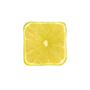白底绿柠檬切柑橘类水果