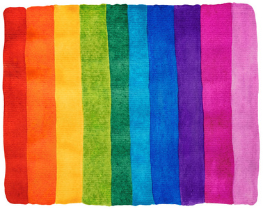 通用彩色彩虹手绘背景水彩条照片