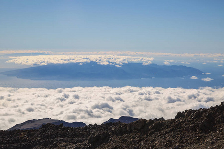 View from the top of Mount Teide Volcano 