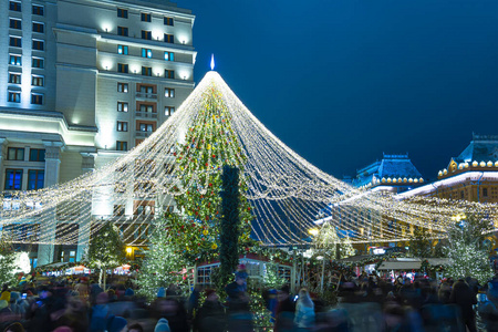 欧洲 俄语 假期 暮光 照亮 圣诞节 照明 克里姆林宫 霓虹灯