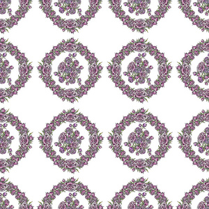 watercolor seamless pattern lilac peonies with buds 