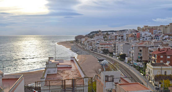 地中海 自然 海岸 风景 全景 海滩 海洋