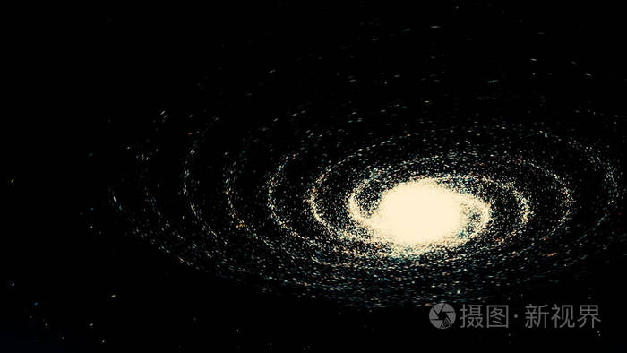 数字宇宙,白色闪亮的星星,单色.