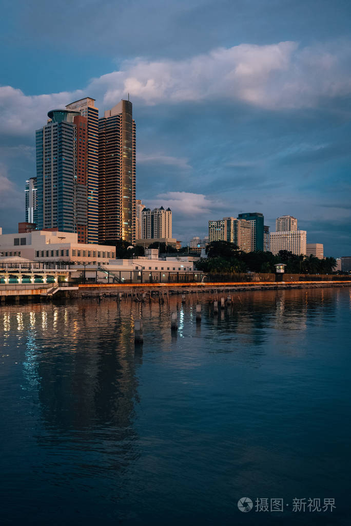 菲律宾马尼拉马尼拉埃米塔马尼拉湾沿岸的建筑