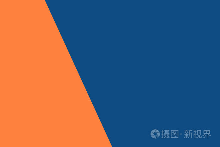双色背景经典蓝色和橘皮色