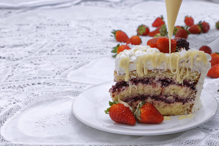 美味的 盘子 庆祝 食物 蛋糕 维生素 美食家 自制 草莓