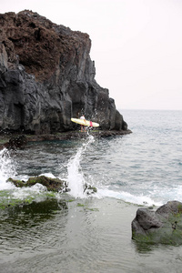 崎岖不平 流动的 金丝雀 海滩 风景 海的 地标 西班牙