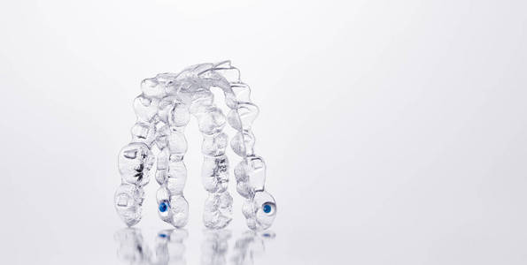 Invisible orthodontics cosmetic brackets. Tooth aligners, 