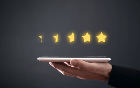 Star Rating. Evaluation and positive review 