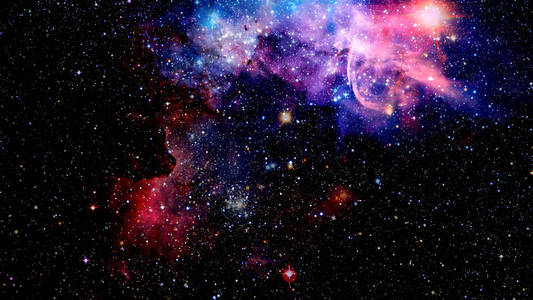 深空星空背景。这张图片的元素由美国宇航局提供