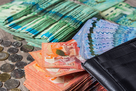 坚戈是哈萨克斯坦的国家货币照片