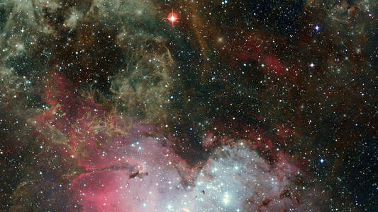 有星云和恒星的无限空间背景。
