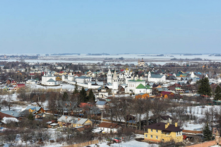 Suzdal from above, the city of Golden ring of Russia.