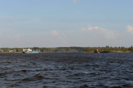  Navigable river Sheksna, Vologda region