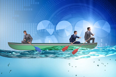 行船问题与不同方向划船的商人观念分歧照片