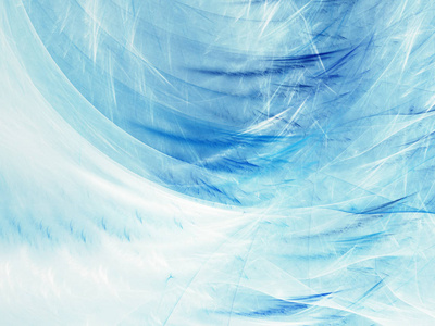 蓝色抽象分形背景三维渲染插图