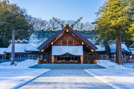 美丽的建筑在Sap建造北海道神殿