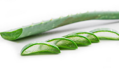 Slice Aloe Vera a very useful herbal medicine for skin care and 