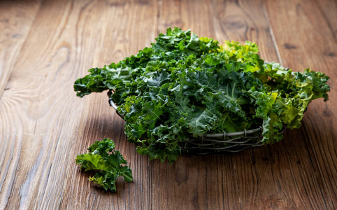 fresh kale leaves 