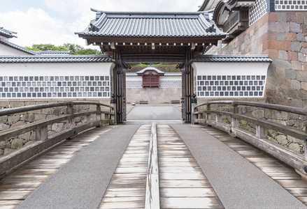 历史地标金泽城堡大门，日本