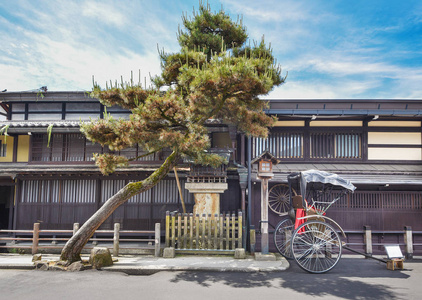 日本历史名城高山的旧木屋