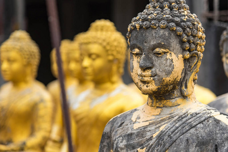 泰国寺庙里的佛像.照片