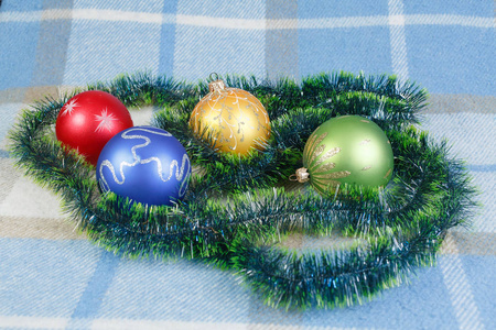  Christmas toys on a blue background