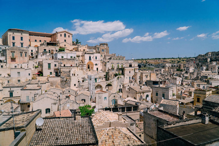 意大利马特拉古城全景图。
