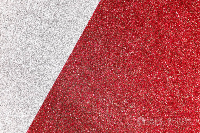 圣诞银红色闪光纹理背景