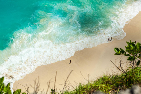 BALI, INDONESIA  MAY 12, 2018 Beach view from the cliff 