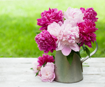 招呼 花园 美丽的 自然 粉红色 桌子 花束 礼物 复制空间