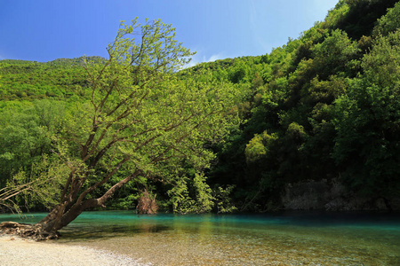蔚蓝 扎戈里 希腊 自然 风景 旅游业 旅行 地区 欧洲