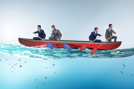 行船问题与不同方向划船的商人观念分歧照片