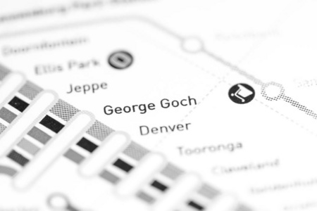 乔治戈奇车站。约翰内斯堡地铁地图。