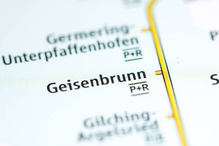 盖森布伦车站。慕尼黑地铁地图。
