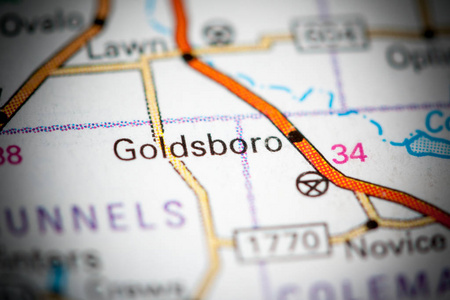 戈尔茨博罗。德克萨斯州。地图上的美国