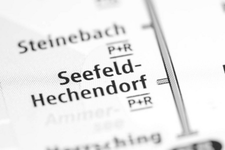 Seefeld Hechendorf站。慕尼黑地铁地图。